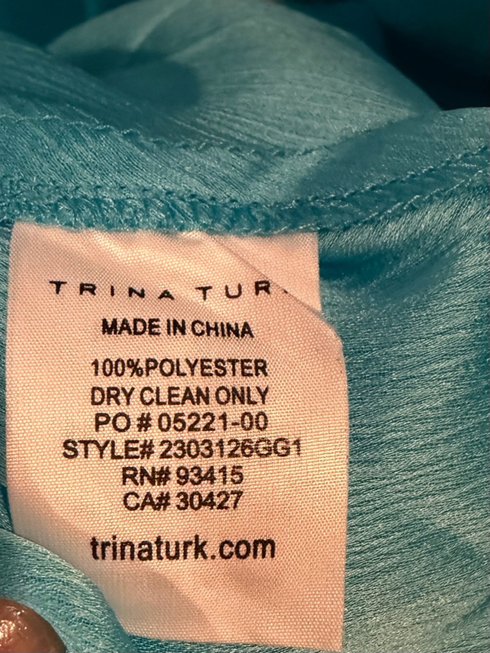 Trina Turk - Sunrise Top Beautiful Turquoise Blue
X-Large, NWT - Picture 12 of 15